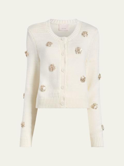 Cinq à Sept Flower Dots Knit Cardigan
