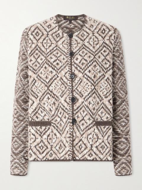 Loro Piana Jacquard-knit Cashmere Cardigan