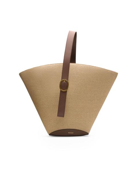 NEOUS Women's Apehli Raffia-Leather Tote Bag - Natural Dark Taupe