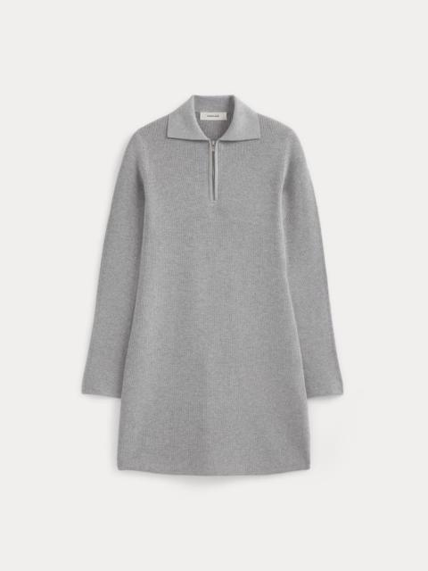 EVERLANE KNIT QUARTER-ZIP POLO DRESS