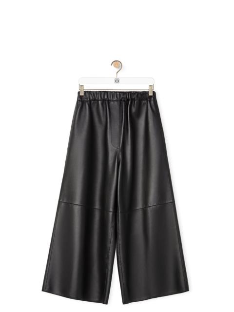 Loewe Cropped elasticated trousers in nappa