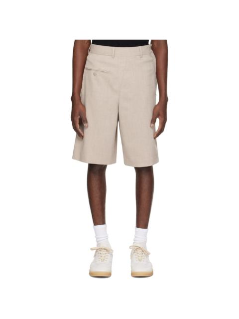 MM6 Maison Margiela Taupe Pocket Shorts