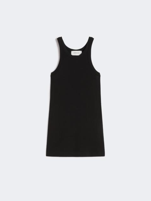 Sportmax FUMATO Cotton and silk vest top - BLACK