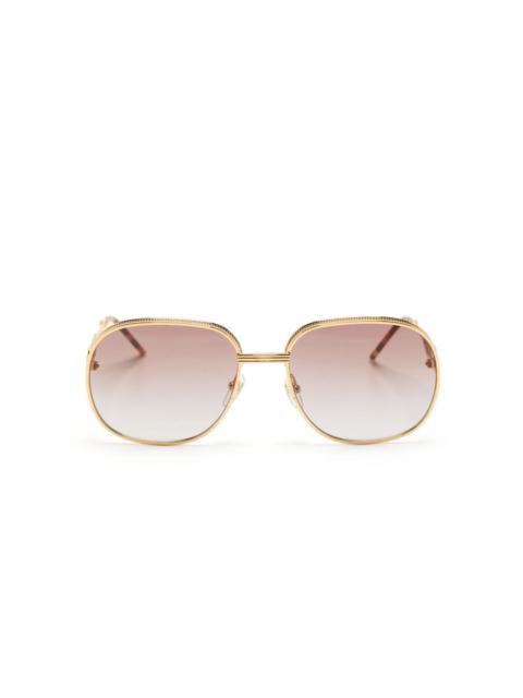 CASABLANCA mesh-detail square-frame sunglasses