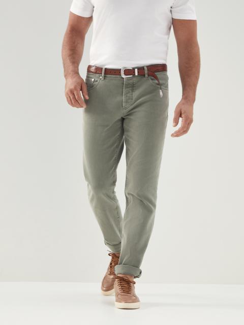 Brunello Cucinelli Dyed comfort denim traditional fit five-pocket trousers