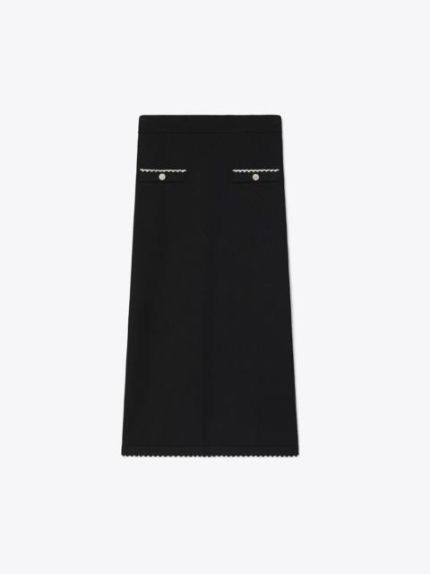 TORY BURCH Wool Scalloped Skirt