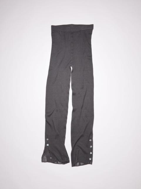 Linen blend leggings - Charcoal Grey