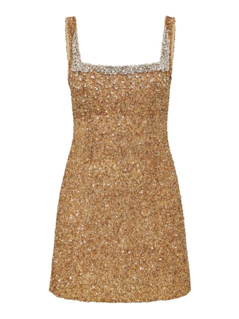 RACHEL GILBERT Kaity Sequined Mini Dress gold