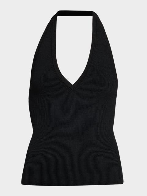 NILI LOTAN Ivey Rib Halter Sweater