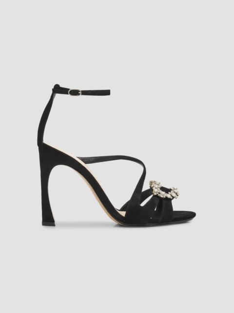 ALEXANDRE BIRMAN Women's Nola 100MM Crystal-Embellished Suede Sandals - Black