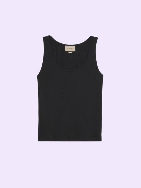 GUCCI Ribbed cotton tank top