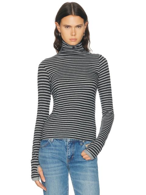 Enza Costa Cashmere Jersey New Classic Turtleneck Sweater