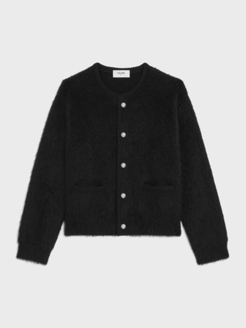 CELINE cardigan jacket in brushed mohair | REVERSIBLE