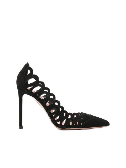 AQUAZZURA 110mm cut-out stiletto heeled pumps