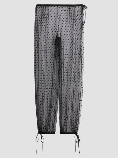 KIKI DE MONTPARNASSE Women's Merci Polka Dot-Embroidered Tulle Cover-Up Pants - Black