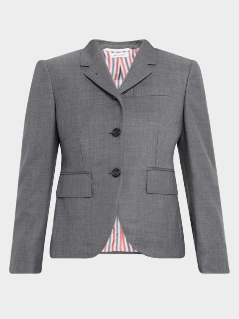 High-Armhole Single-Breasted Twill Sport Coat