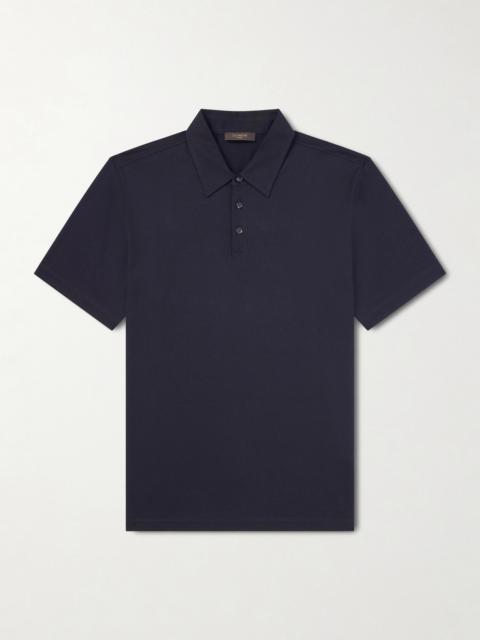 SLOWEAR Cotton and Silk-Blend Jersey Polo Shirt