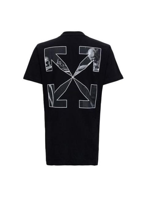 Off-White FW21 Alphabet Printing Round Neck Short Sleeve Version Black OMAA027F21JER0131001