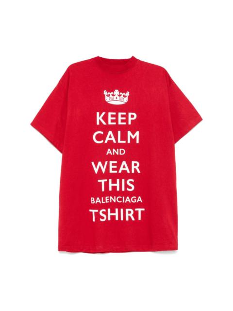 BALENCIAGA Keep Calm T-shirt | REVERSIBLE