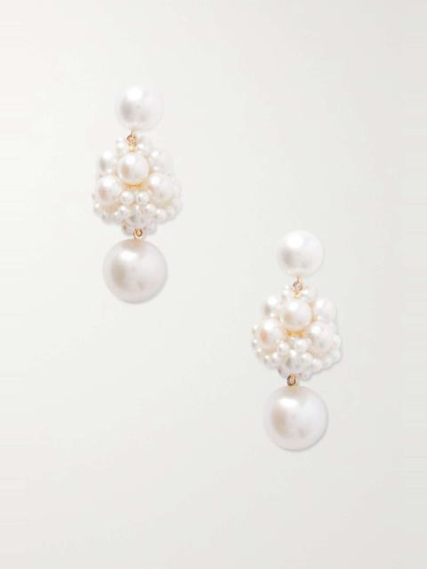SOPHIE BILLE BRAHE Dora 14-karat recycled gold pearl earrings