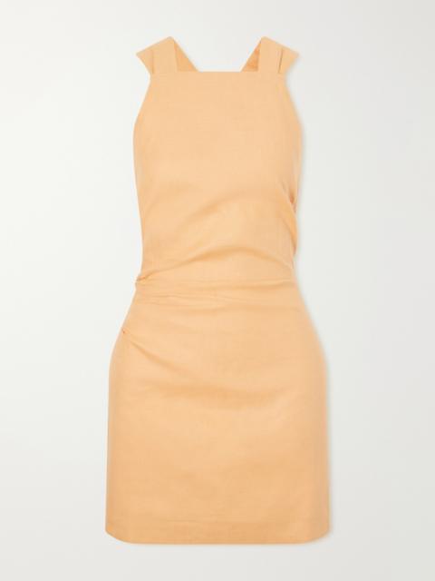 SIR. Thora Open-back Linen Mini Dress