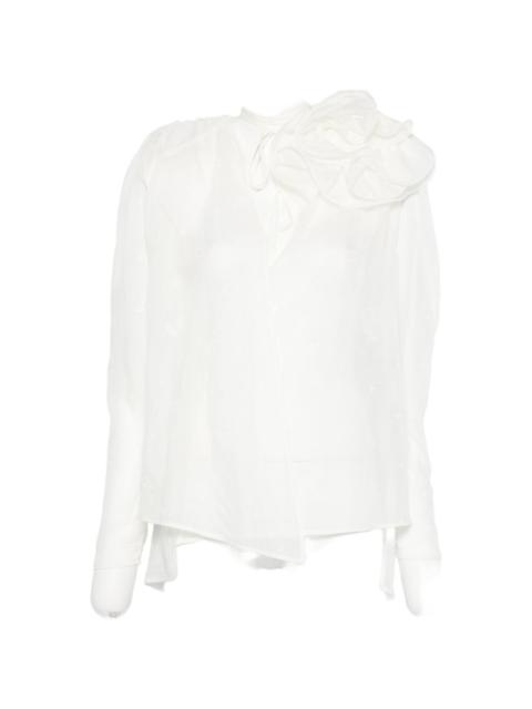 MAGDA BUTRYM floral-embroidered ruffled blouse