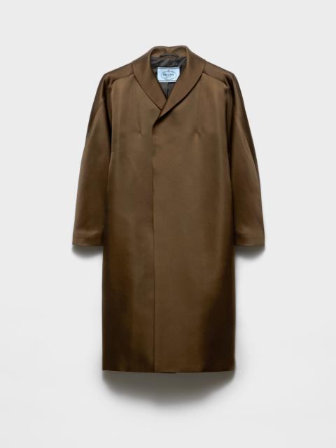 Prada Single-breasted double satin coat