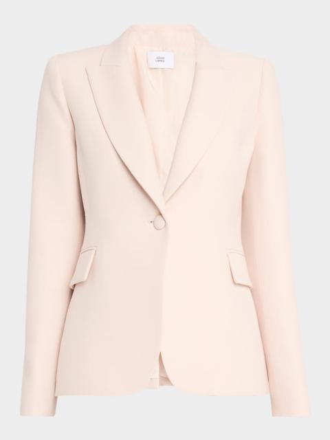 ADAM LIPPES Logan One-Button Wool Silk Jacket