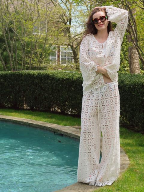 Hill House Home The Kaya Pool Pant - White Broderie