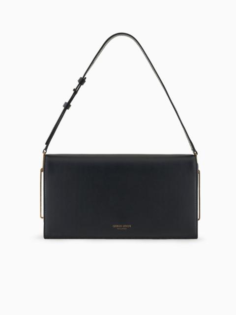 GIORGIO ARMANI Polished leather baguette bag