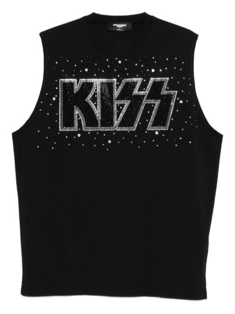 DSQUARED2 x Kiss crystal-embellished tank top