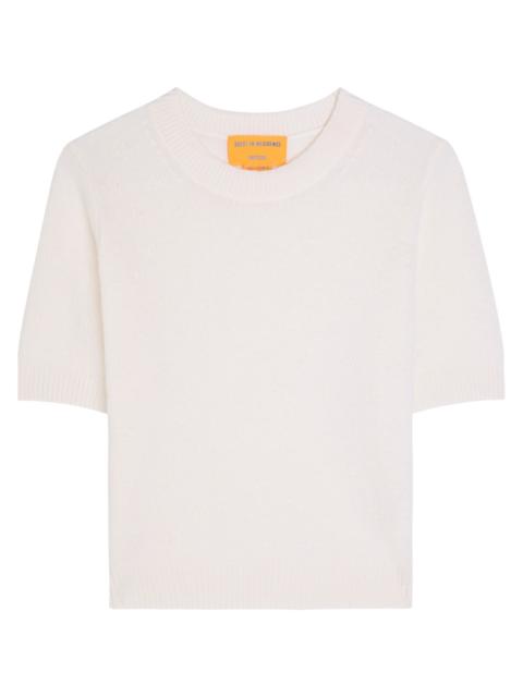 GUEST IN RESIDENCE Guest In Residence Compass Textured Knit Cashmere T-shirt