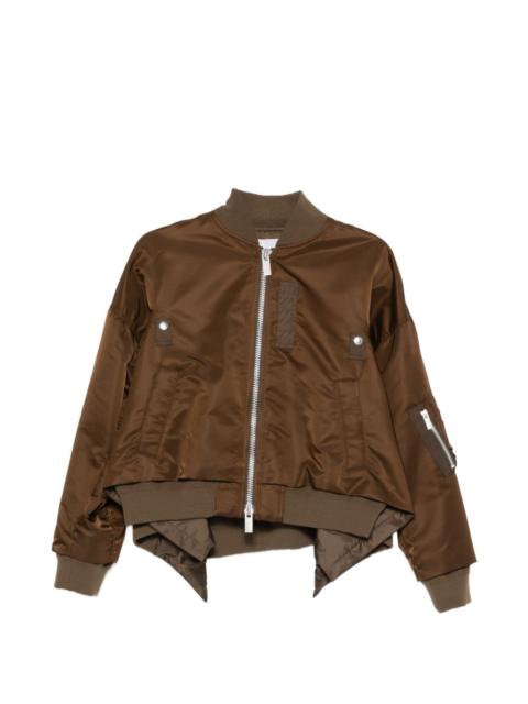 sacai zipped bomber jacket