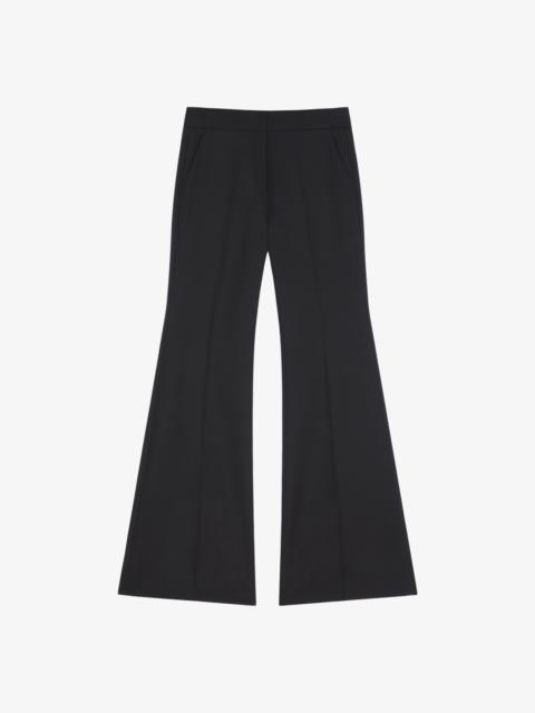 FLARE TAILORED PANTS IN TRICOTINE WOOL AND MOHAIR