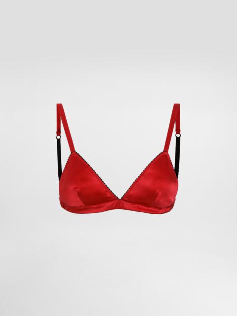 Dolce & Gabbana Satin triangle bra