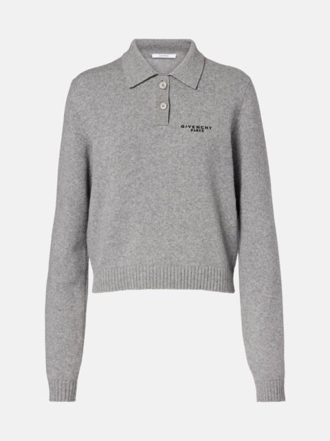 Givenchy Logo wool and cashmere polo sweater