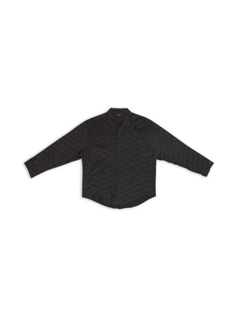 BALENCIAGA Men's Bb Monogram Minimal Shirt  in Black