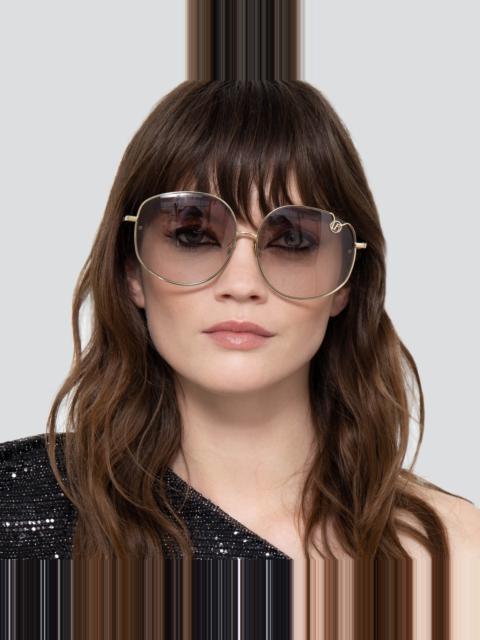 MARISA OVERSIZED SUNGLASSES IN YELLOW GOLD