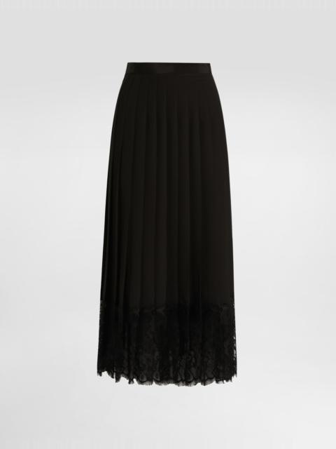 Pleated chiffon skirt