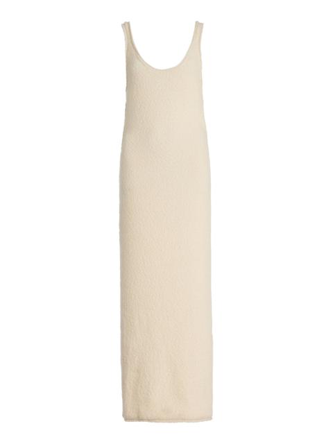 AISLING CAMPS Pebble Wool-Blend Knit Midi Dress ivory