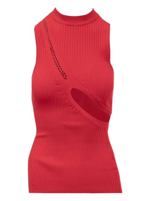 cut-out ribbed top
