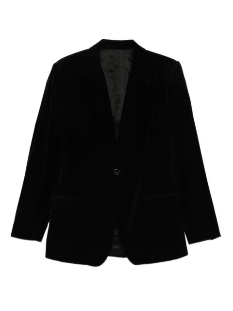 LARDINI velvet single-breasted blazer