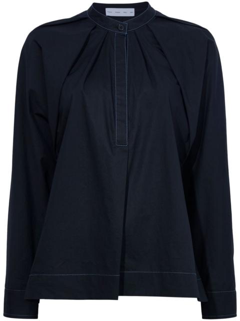 Proenza Schouler pleated mock-neck poplin shirt