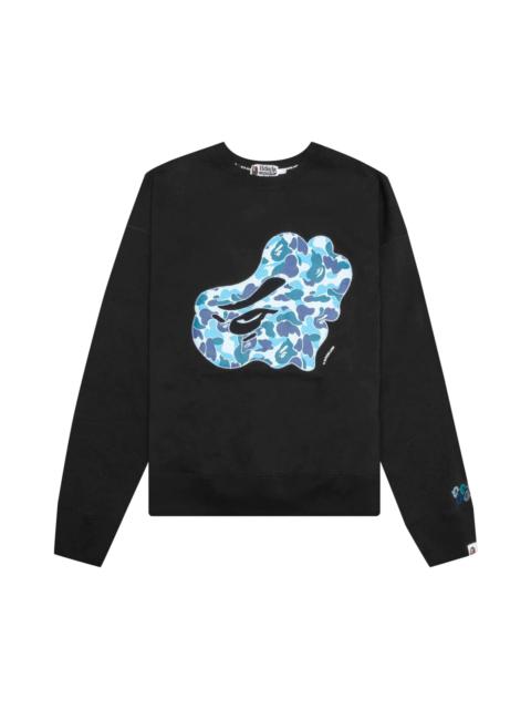 BAPE ABC Camo Patch Relaxed Fit Crewneck 'Black'