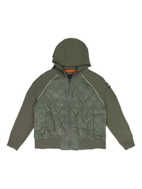 MOOSE KNUCKLES zip quilted hoodie