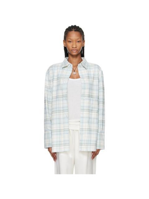 RÓHE Blue Flannel Check Shirt