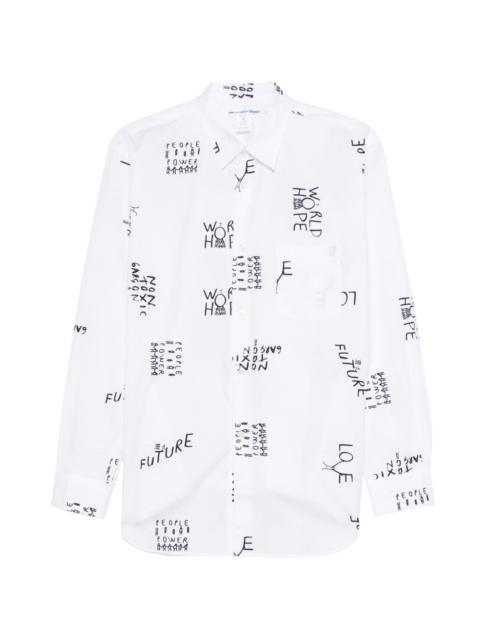 Comme des Garçons SHIRT printed cotton shirt