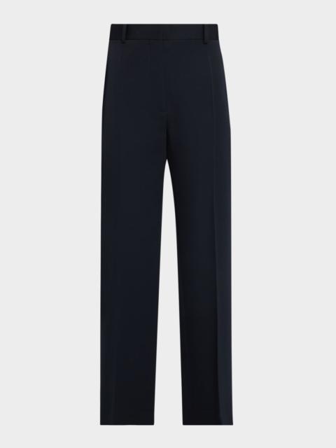 The Row Relian Straight-Leg Wool Ankle Pants