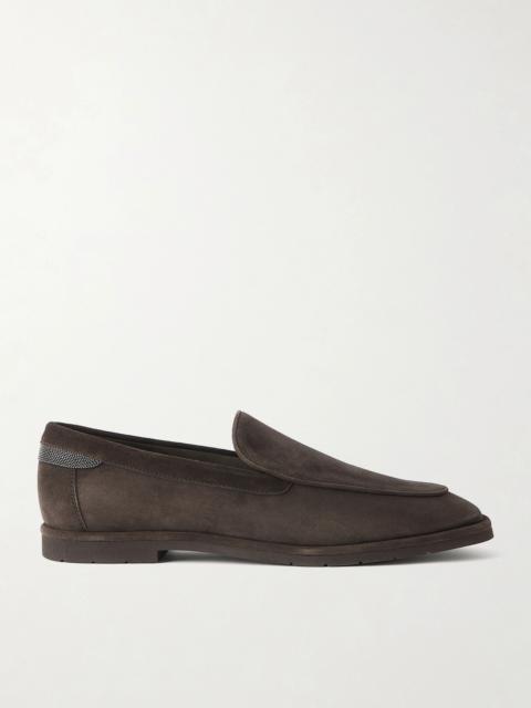 Brunello Cucinelli Embellished Suede Loafers