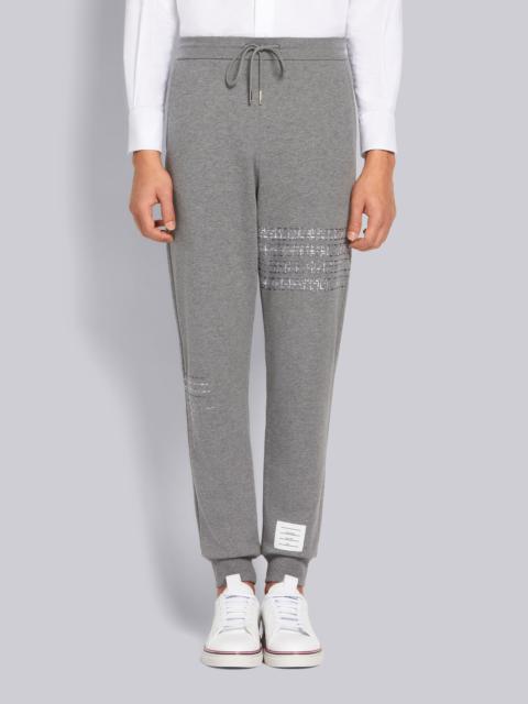 Thom Browne Medium Grey Lightweight Loopback Terry Mending Stitch Sweatpants